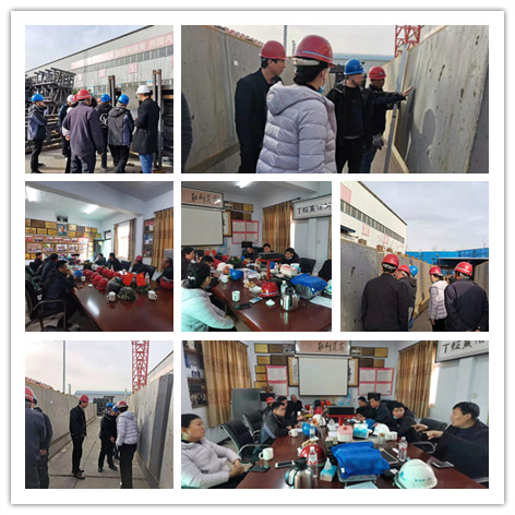 欒盧一標(biāo)客戶(hù)到偉志模板驗(yàn)收鋼模板產(chǎn)品