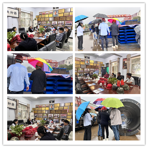 歡迎濟(jì)新項(xiàng)目部一分部冒雨到河南偉志鋼模板廠(chǎng)家驗(yàn)收?qǐng)A柱模板