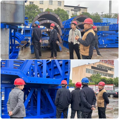 河南鋼模板廠家歡迎濟新一標用戶到偉志查看進度